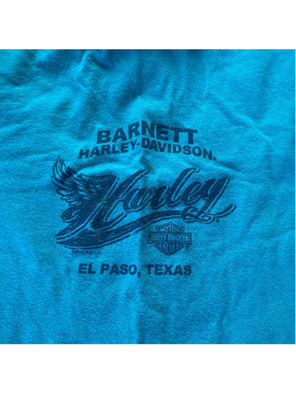 Harley Davidson Womens T-Shirt Blue Long Sleeve 100%Cotton El Paso, Texas Small - Picture 5 of 5